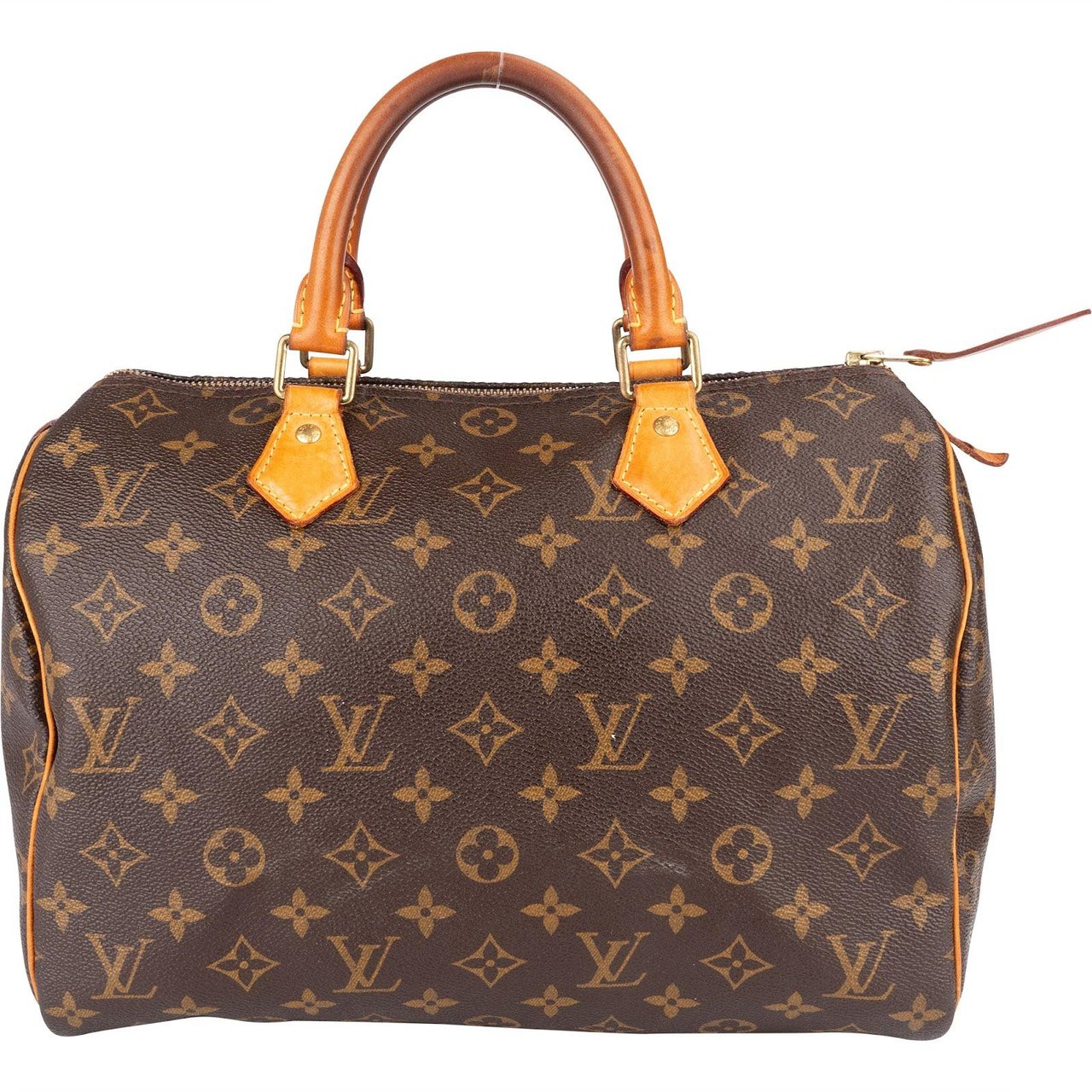 Louis Vuitton Louis Vuitton Monogram Canvas Speedy 30 Handbag Bruin