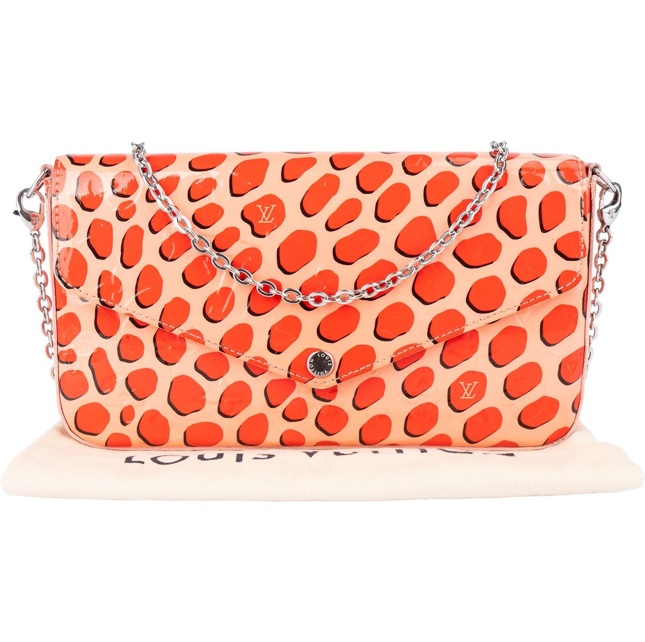 Louis Vuitton Limited Monogram Vernis Jungle Dots Felicie Crossbody Bag Roze