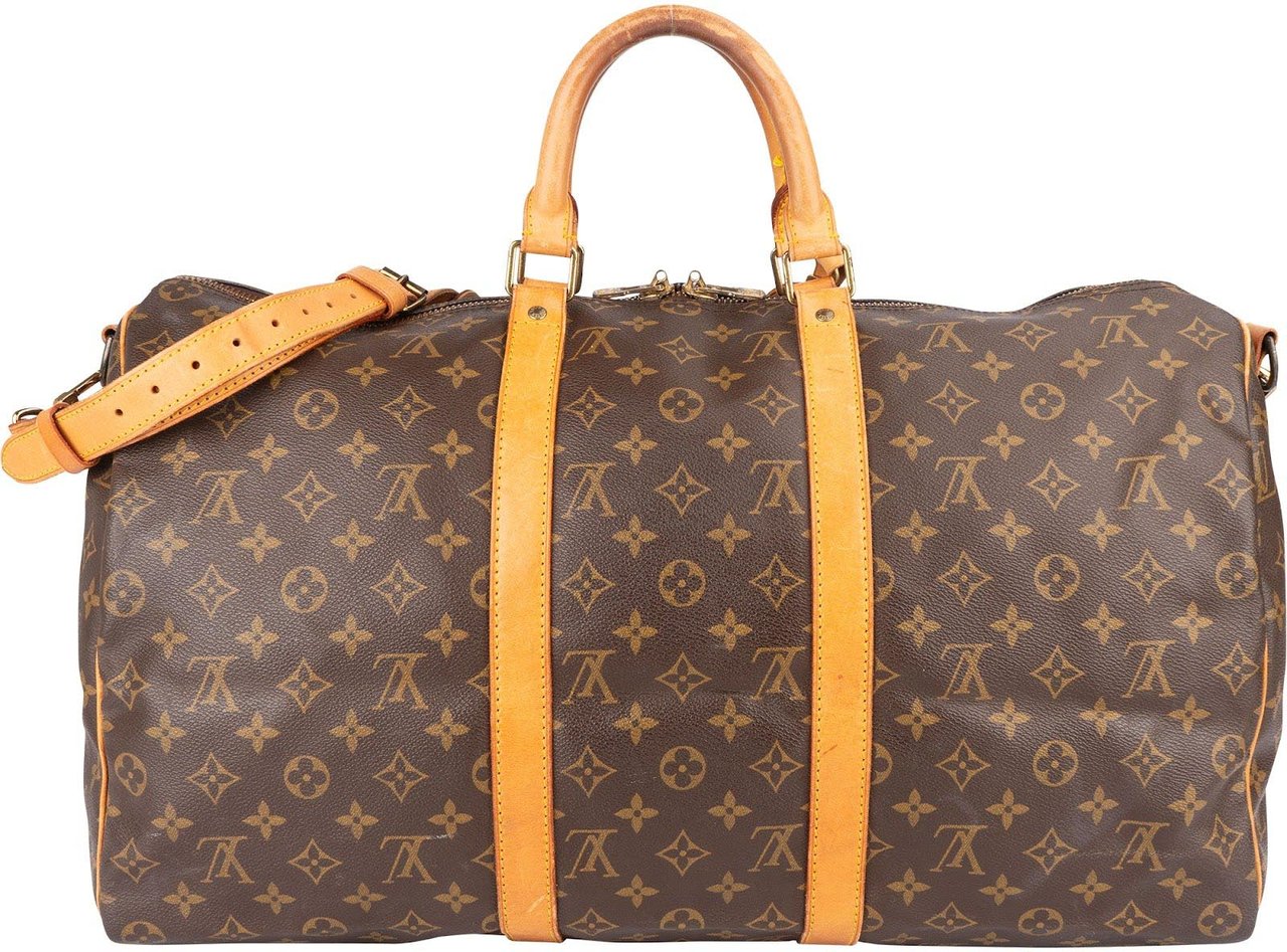 Louis Vuitton Louis Vuitton Monogram Canvas Keepall 50 Bandoulière Travel Bag Bruin