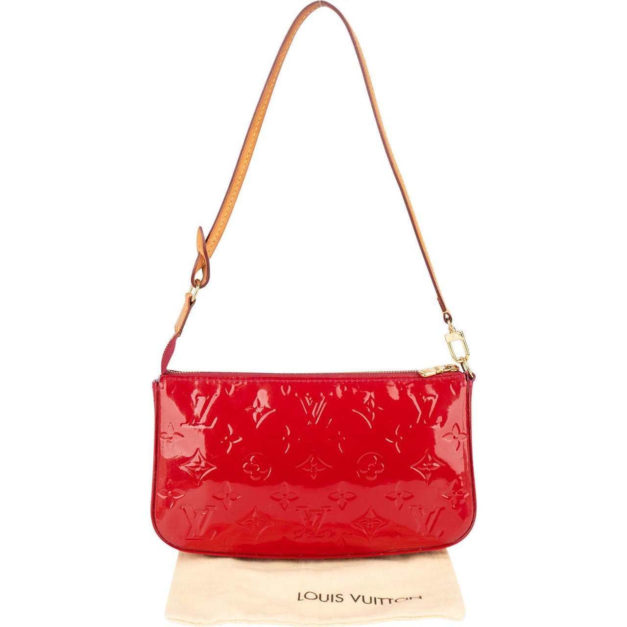 Louis Vuitton Louis Vuitton Monogram Vernis Pochette Accessoires NM Shoulder Bag Rood