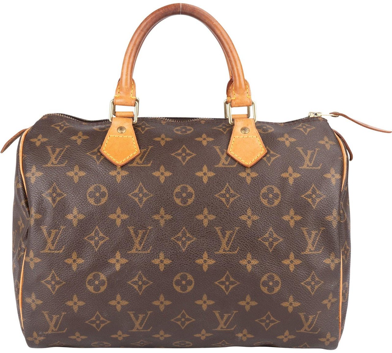 Louis Vuitton Louis Vuitton Monogram Canvas Speedy 30 Handbag Bruin
