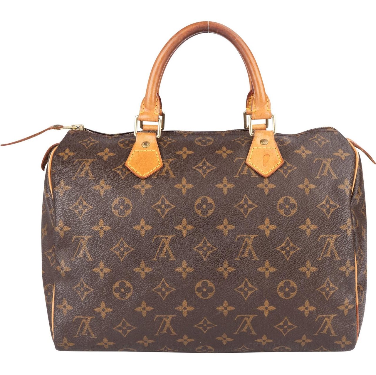 Louis Vuitton Louis Vuitton Monogram Canvas Speedy 30 Handbag Bruin