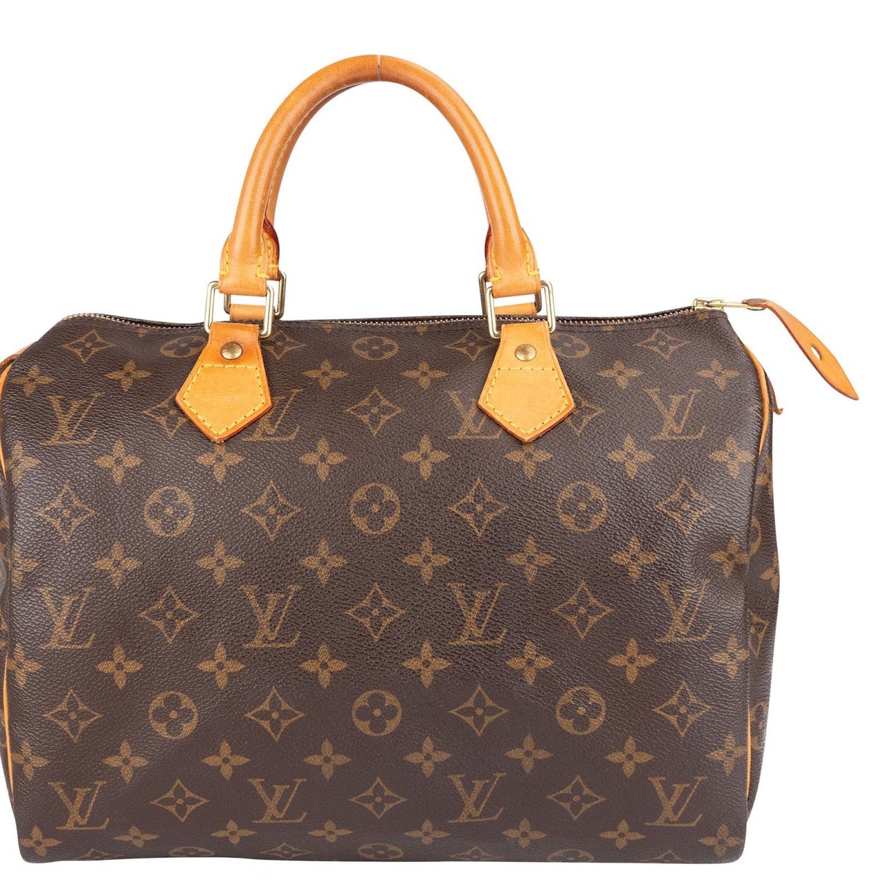 Louis Vuitton Louis Vuitton Monogram Canvas Speedy 30 Handbag Bruin