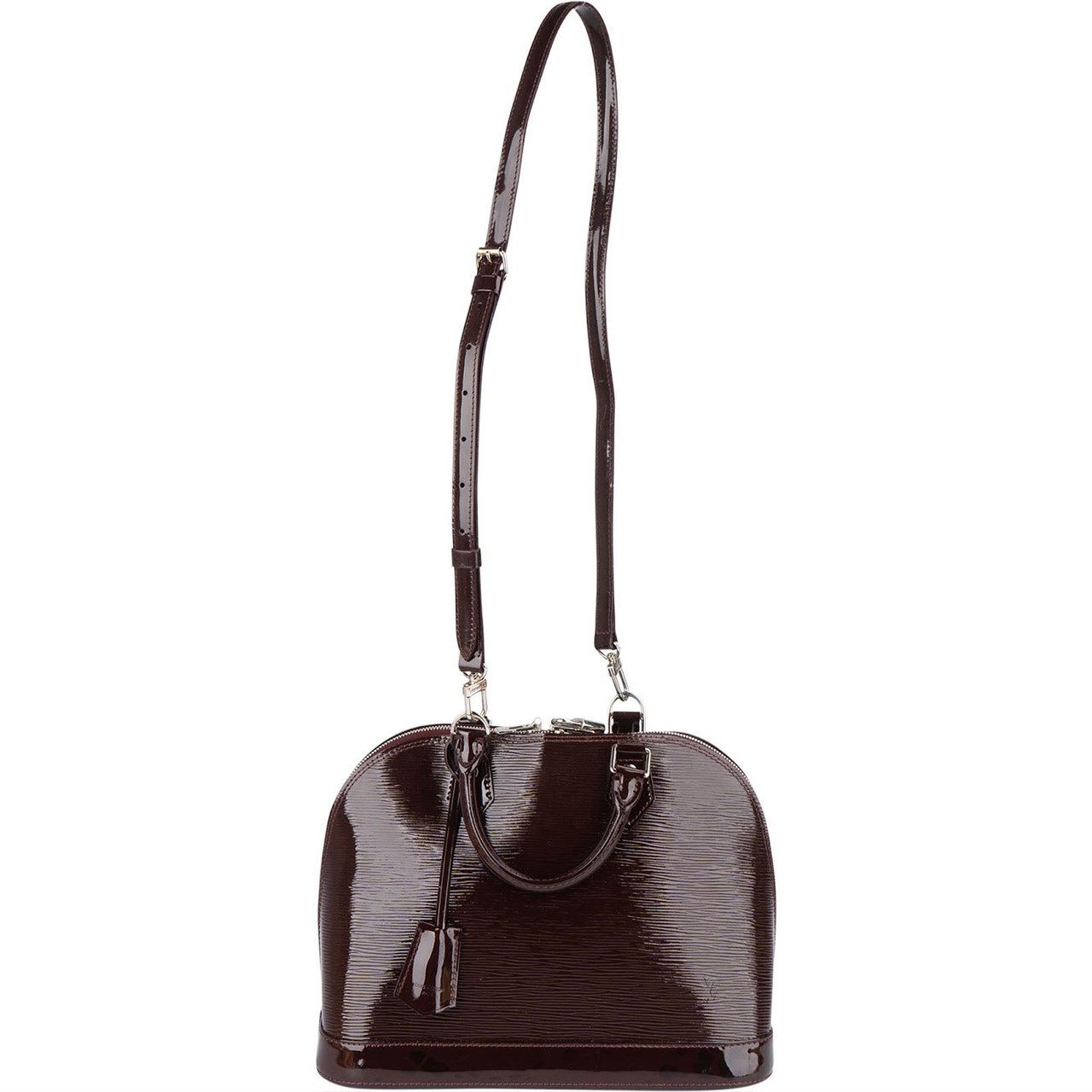 Louis Vuitton Louis Vuitton Burgundy Vernis Epi Leather Alma PM Handbag Rood