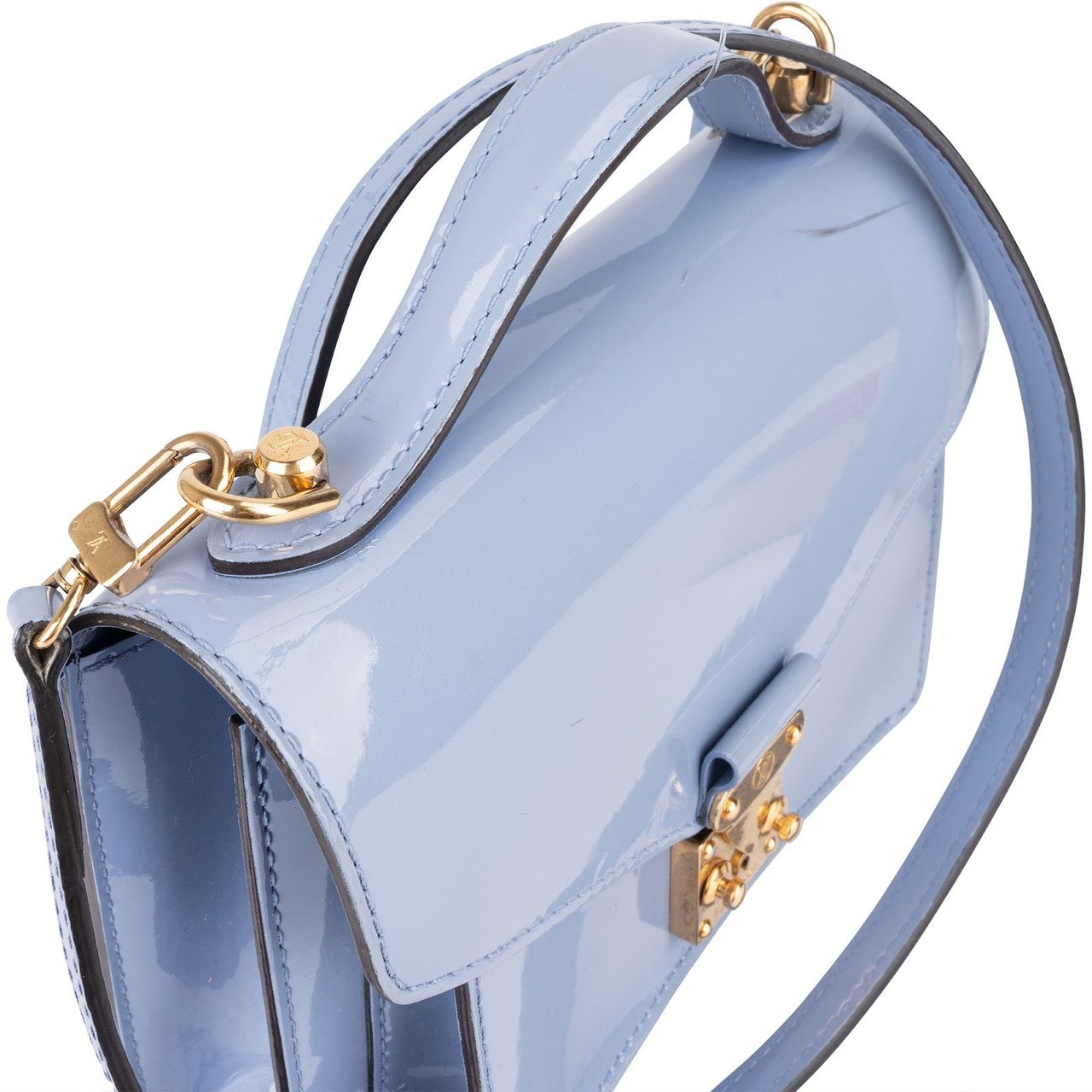 Louis Vuitton Louis Vuitton Monogram Vernis Monceau BB Handbag Lichtblauw