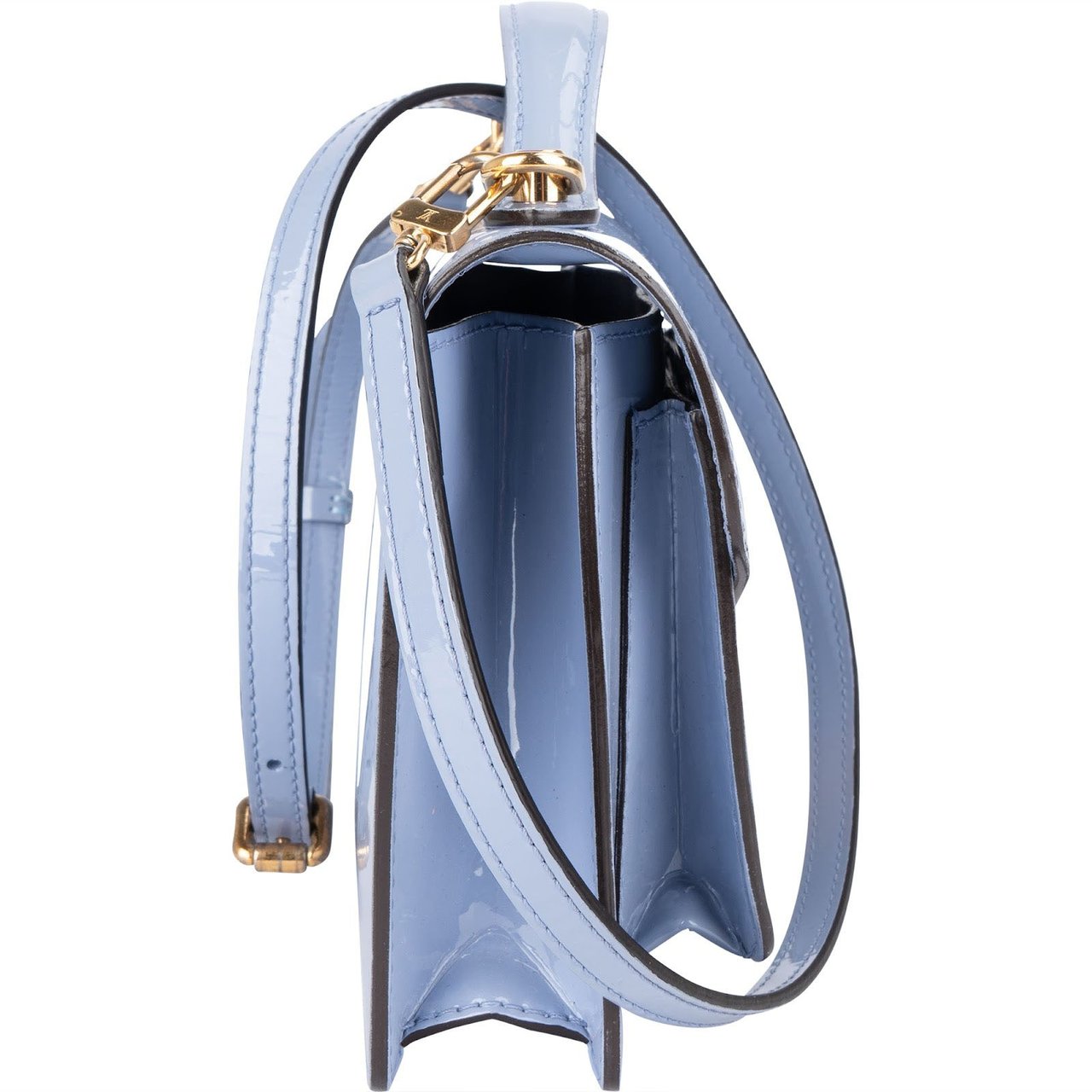 Louis Vuitton Louis Vuitton Monogram Vernis Monceau BB Handbag Lichtblauw