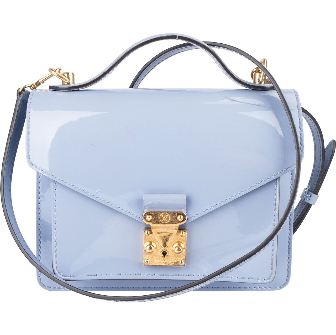 Louis Vuitton Louis Vuitton Monogram Vernis Monceau BB Handbag Lichtblauw