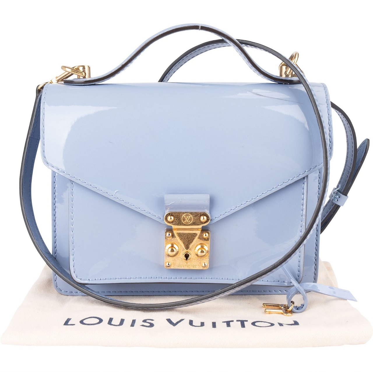 Louis Vuitton Louis Vuitton Monogram Vernis Monceau BB Handbag Lichtblauw