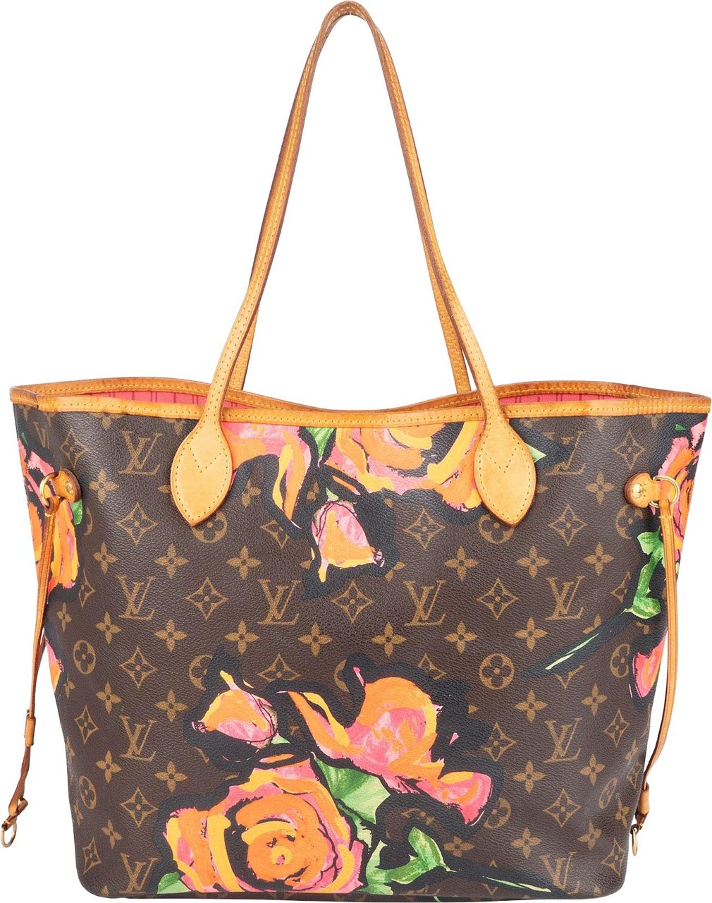Louis Vuitton Louis Vuitton Monogram Canvas Limited Roses Neverfull MM Shoulder Bag Bruin