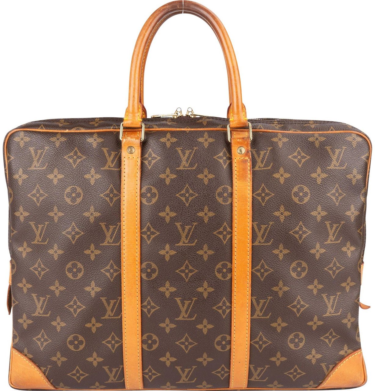Louis Vuitton Louis Vuitton Canvas Monogram Porte Documents Business Handbag Bruin