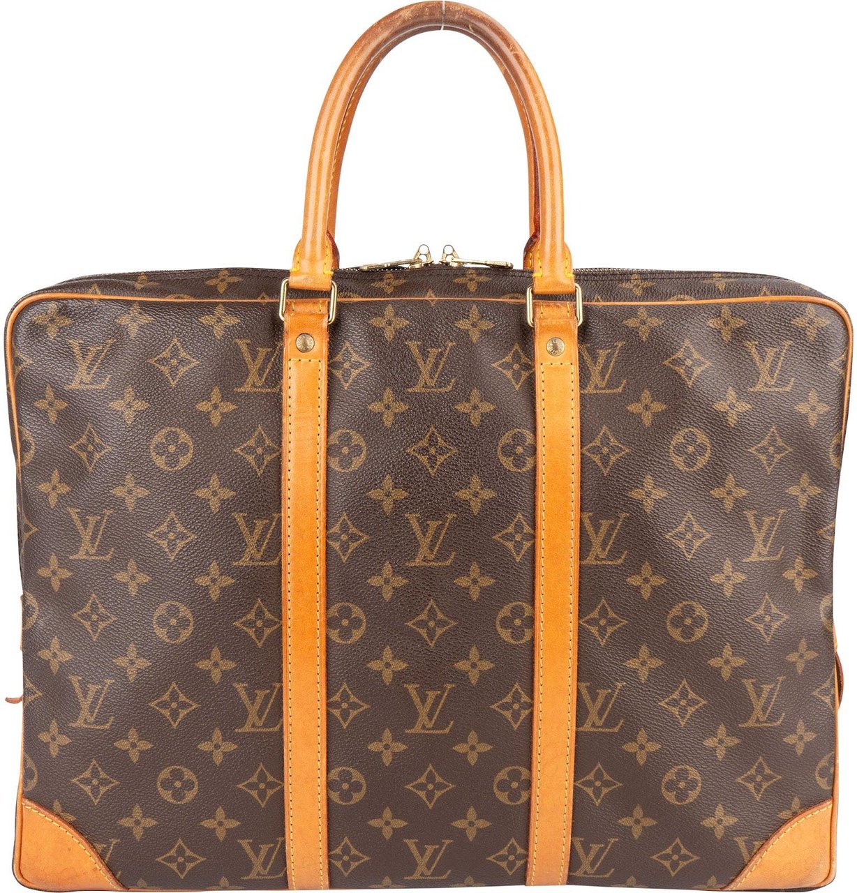 Louis Vuitton Louis Vuitton Canvas Monogram Porte Documents Business Handbag Bruin