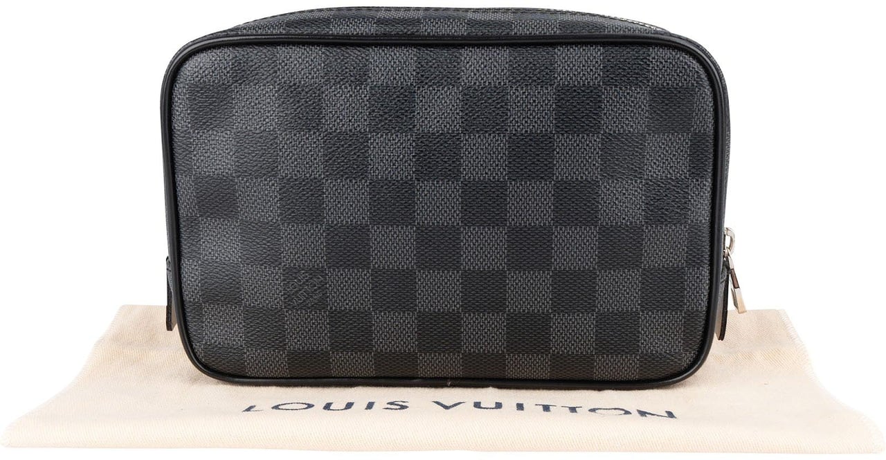 Louis Vuitton Louis Vuitton Monogram Damier Graphite Trousse Toilette Clutch Zwart