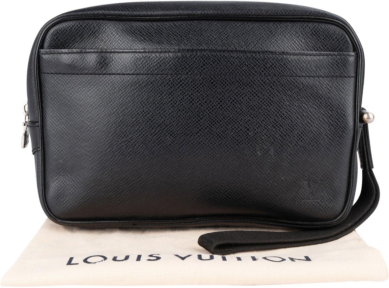 Louis Vuitton Louis Vuitton Noir Epi Leather Homme Clutch Zwart