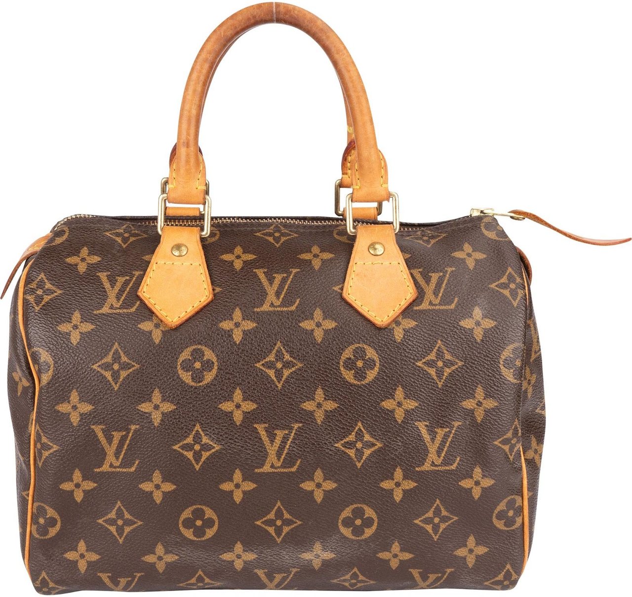 Louis Vuitton Louis Vuitton Monogram Canvas Speedy 25 Handbag Bruin
