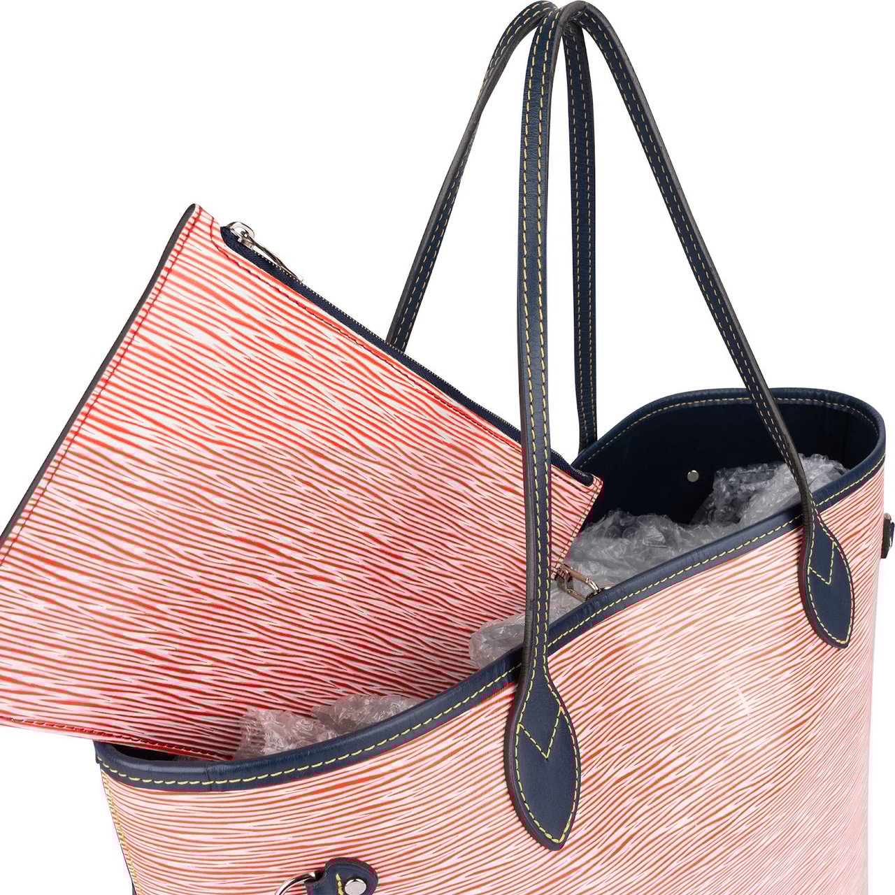 Louis Vuitton Louis Vuitton Piment Epi Leather Neverfull MM Shoulder Bag Rood