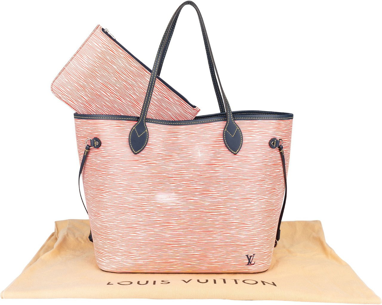 Louis Vuitton Piment Epi Leather Neverfull MM Shoulder Bag Rood