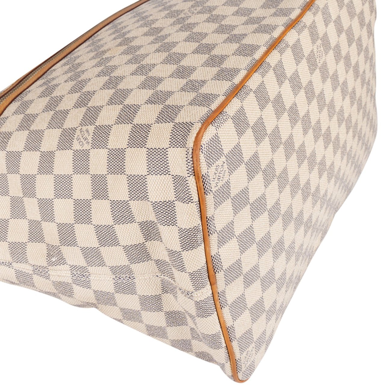 Louis Vuitton Monogram Damier Azur Canvas Saleya GM Tote Shoulder Bag Beige