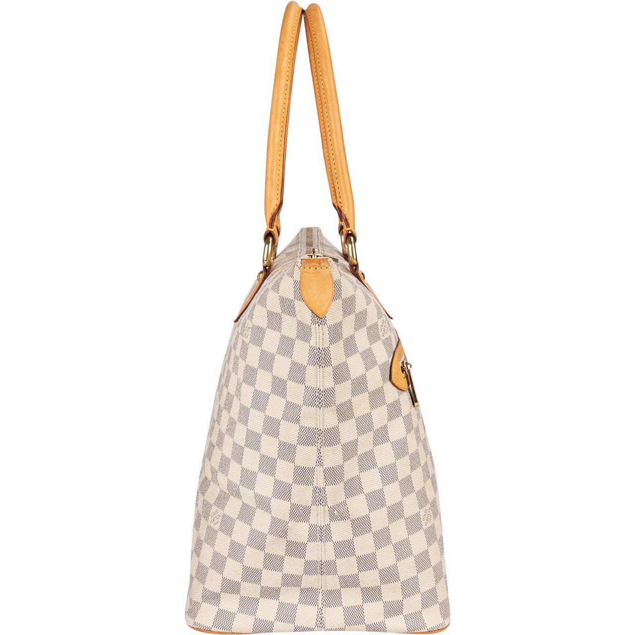 Louis Vuitton Monogram Damier Azur Canvas Saleya GM Tote Shoulder Bag Beige