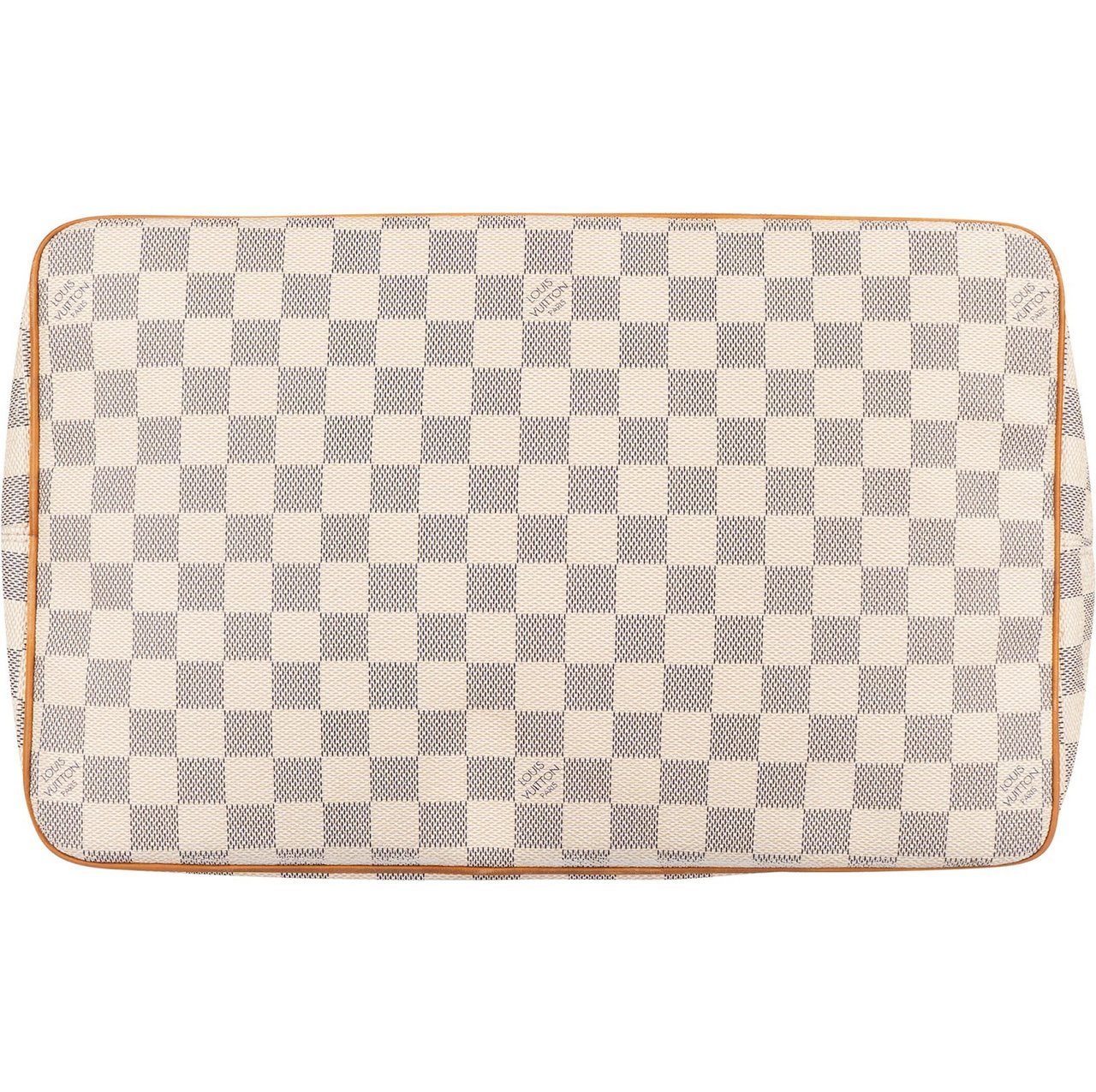 Louis Vuitton Monogram Damier Azur Canvas Saleya GM Tote Shoulder Bag Beige