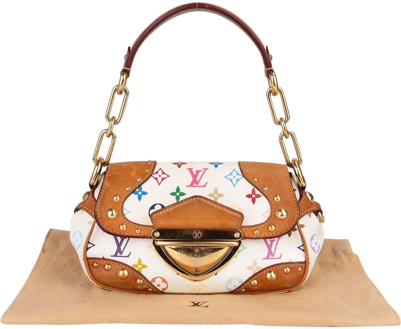 Louis Vuitton Canvas Monogram Murakami Multicolor Marilyn Handbag Wit