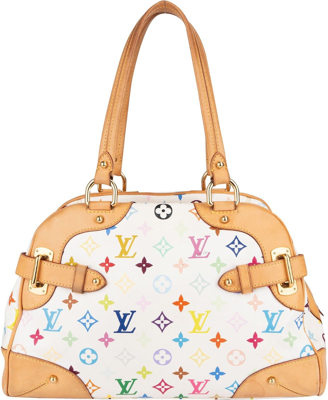 Louis Vuitton Monogram Canvas Murakami Multicolor Claudia Shoulder Bag Wit