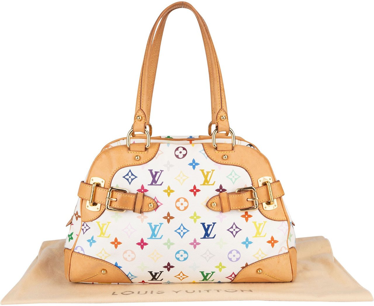 Louis Vuitton Monogram Canvas Murakami Multicolor Claudia Shoulder Bag Wit