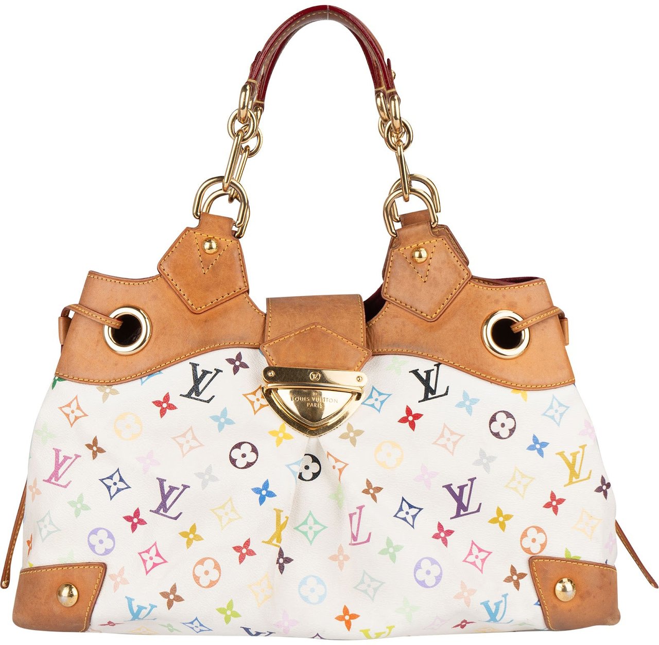 Louis Vuitton Louis Vuitton Monogram Canvas Murakami Multicolor Canvas Ursula Handabg Wit