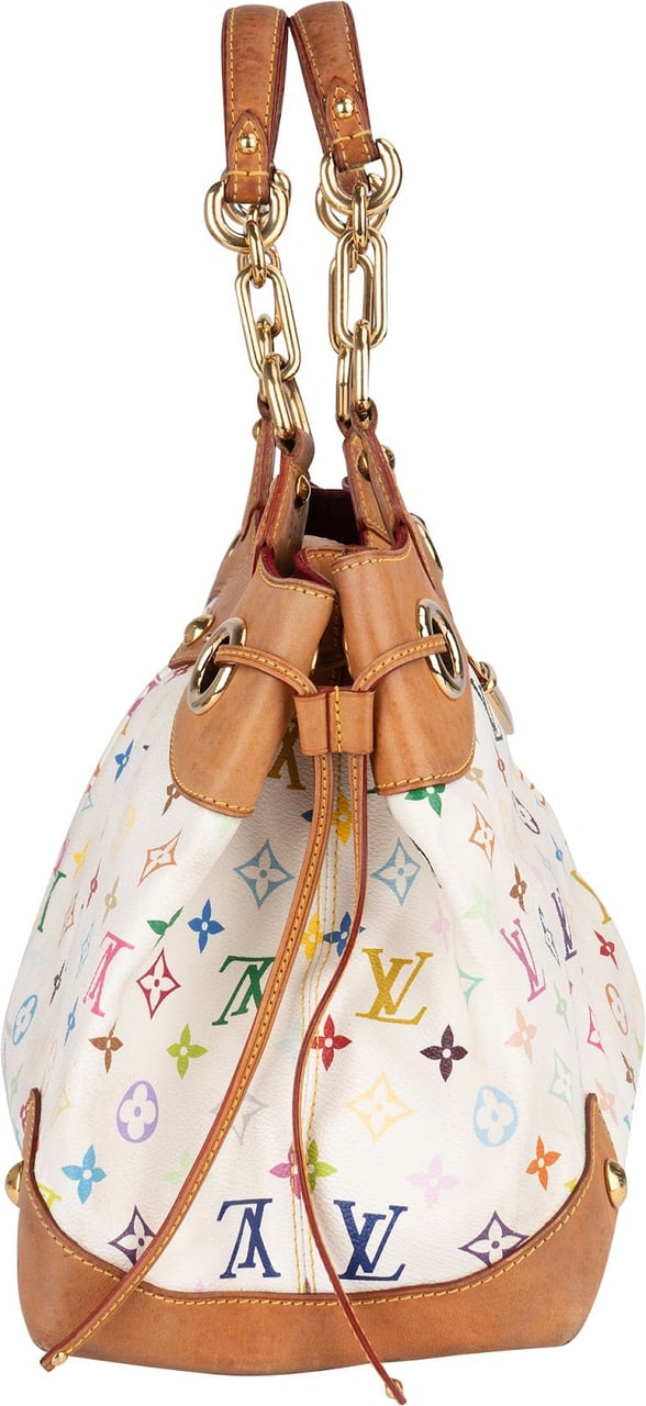 Louis Vuitton Louis Vuitton Monogram Canvas Murakami Multicolor Canvas Ursula Handabg Wit