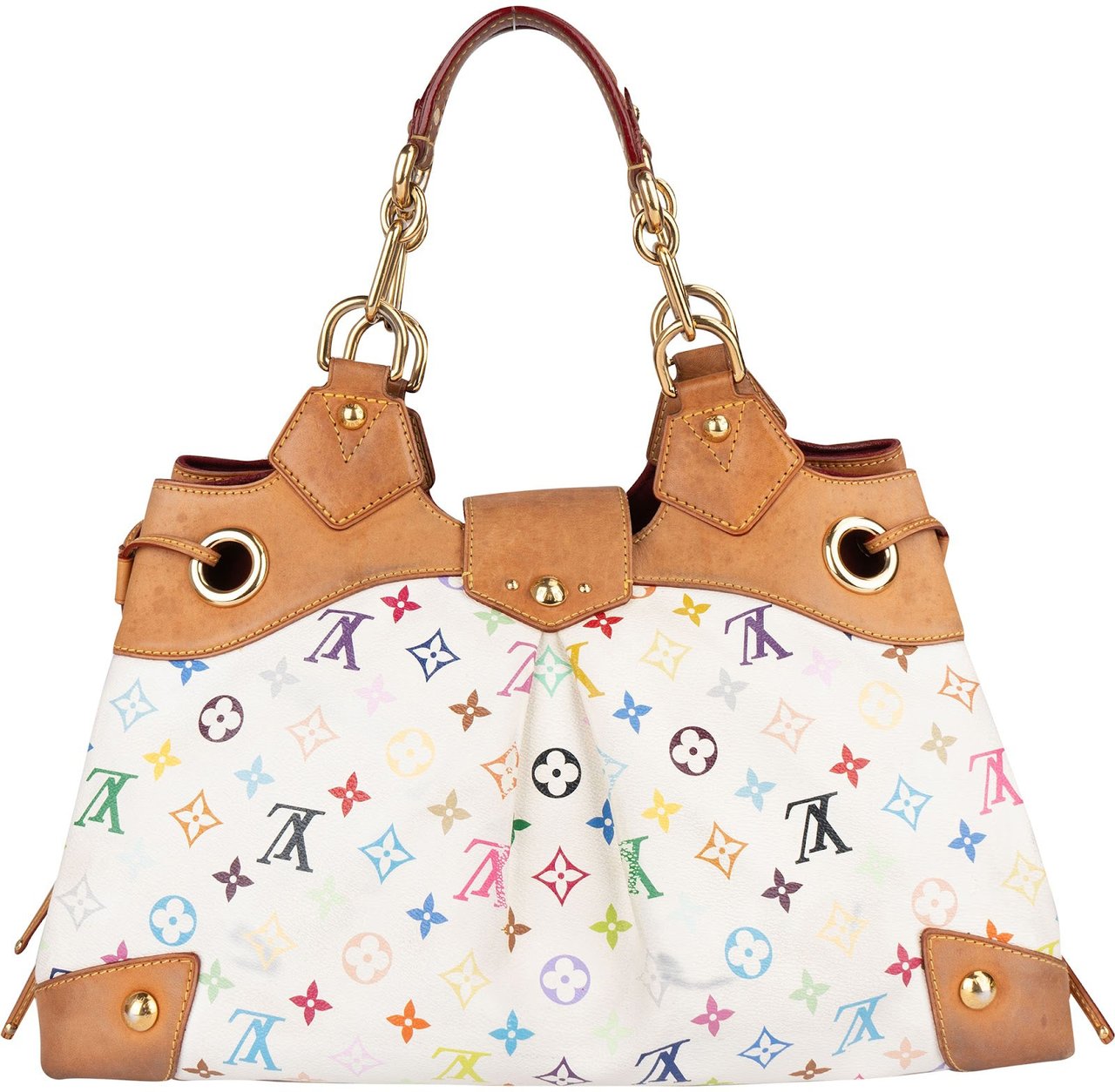 Louis Vuitton Louis Vuitton Monogram Canvas Murakami Multicolor Canvas Ursula Handabg Wit