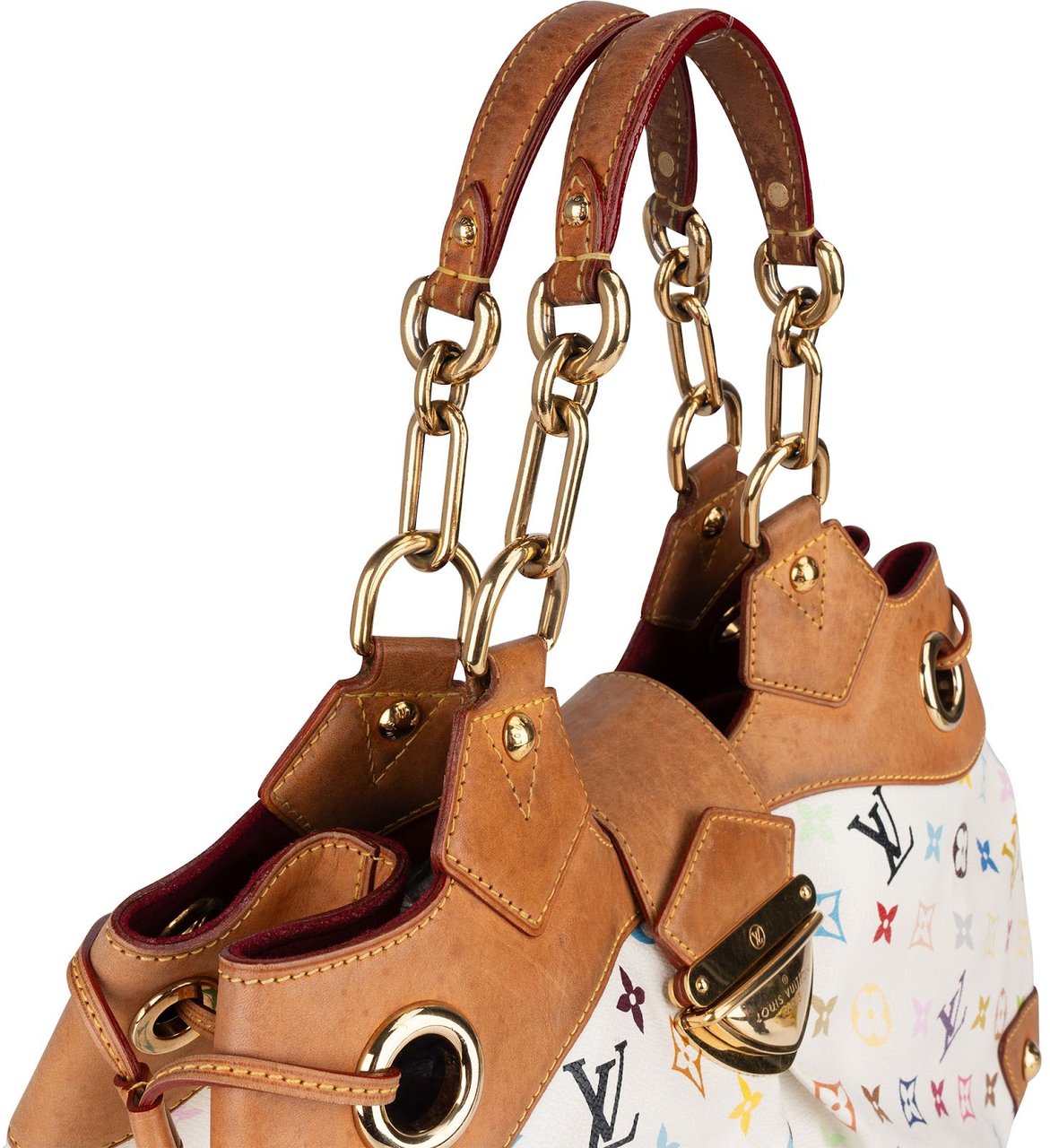 Louis Vuitton Louis Vuitton Monogram Canvas Murakami Multicolor Canvas Ursula Handabg Wit