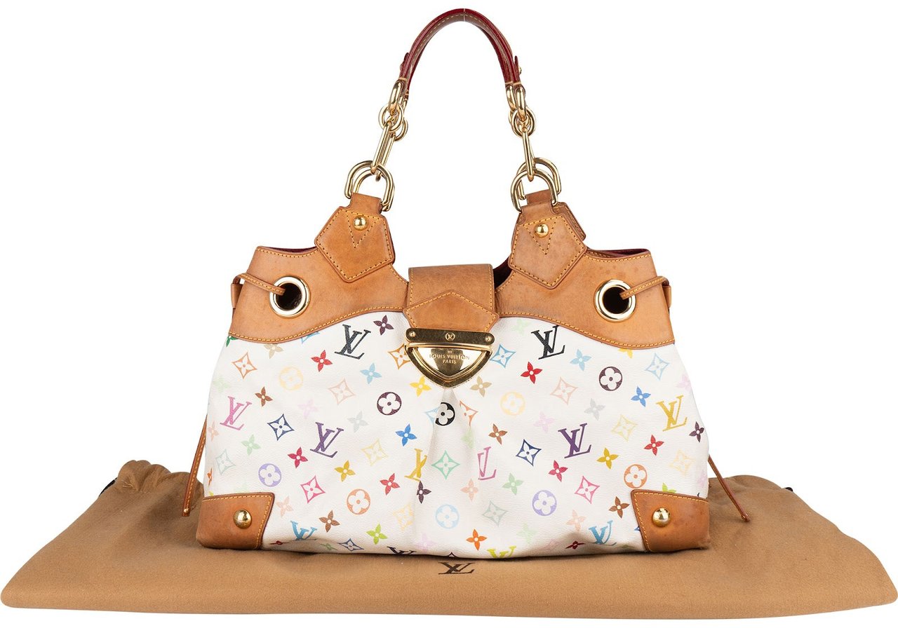 Louis Vuitton Louis Vuitton Monogram Canvas Murakami Multicolor Canvas Ursula Handabg Wit