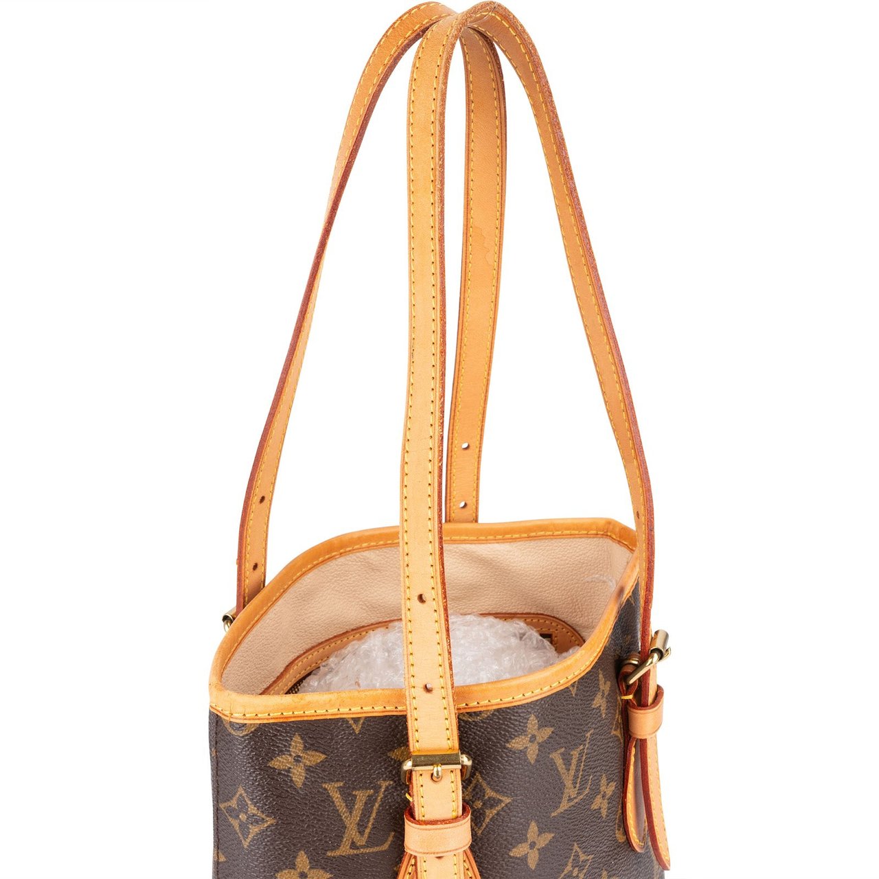 Louis Vuitton Louis Vuitton Monogram Canvas Bucket PM Shoulder Bag Bruin