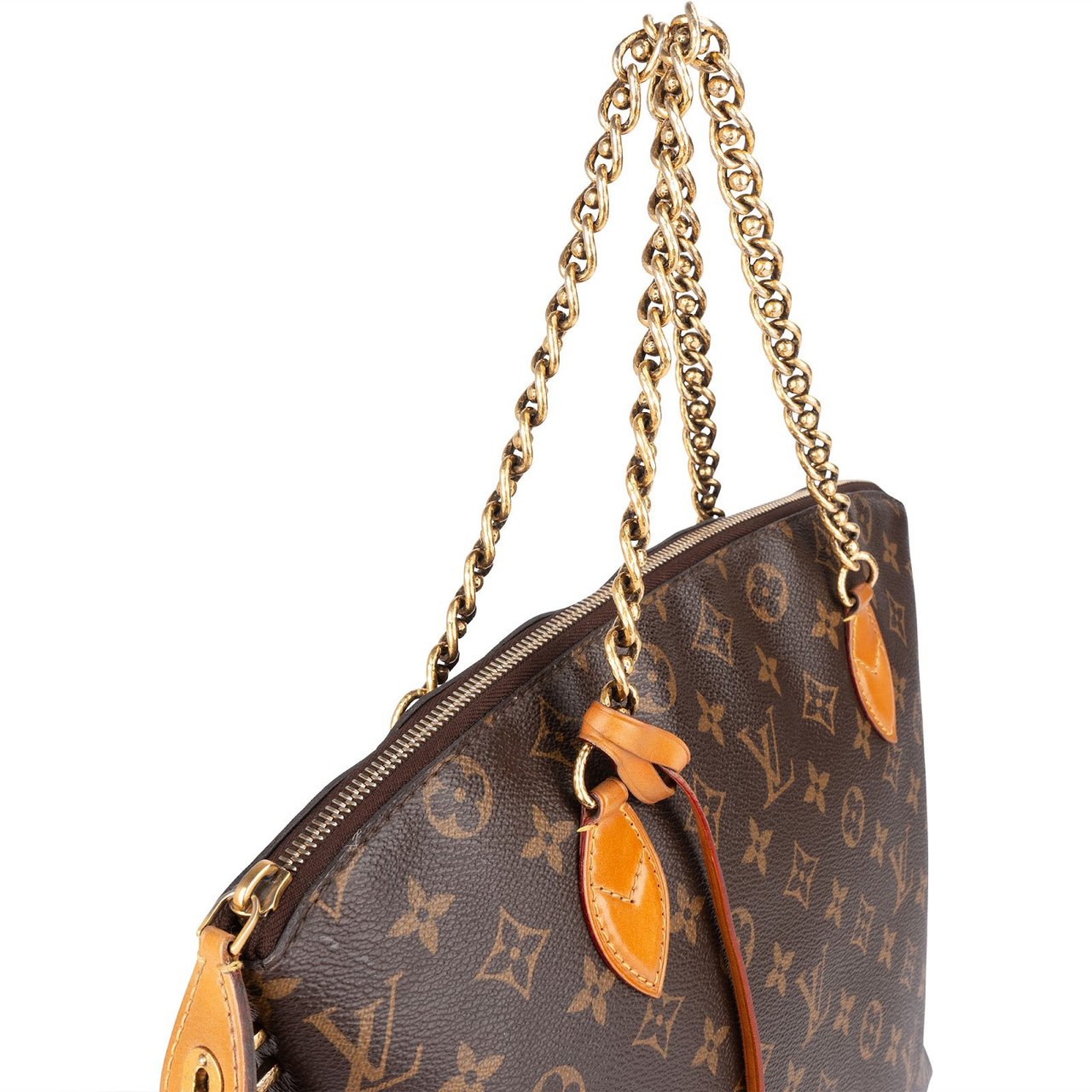 Louis Vuitton Limited Monogram Canvas Lockit Chain MM Handbag Bruin