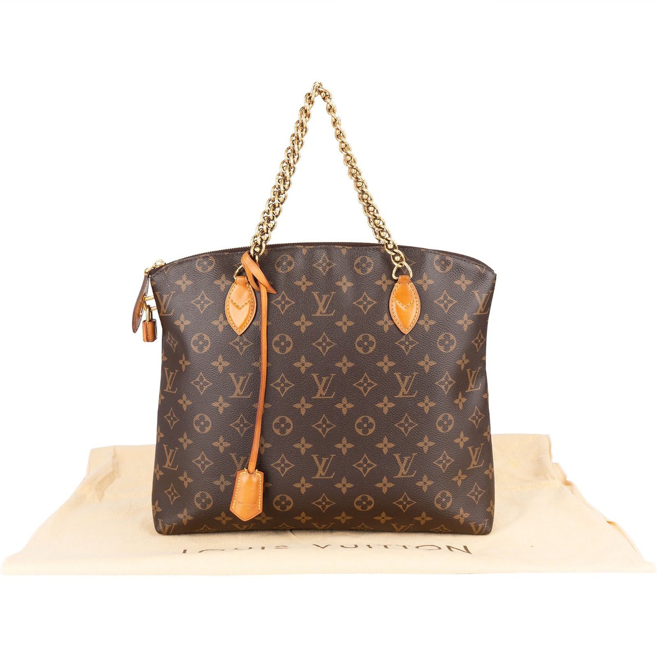Louis Vuitton Limited Monogram Canvas Lockit Chain MM Handbag Bruin