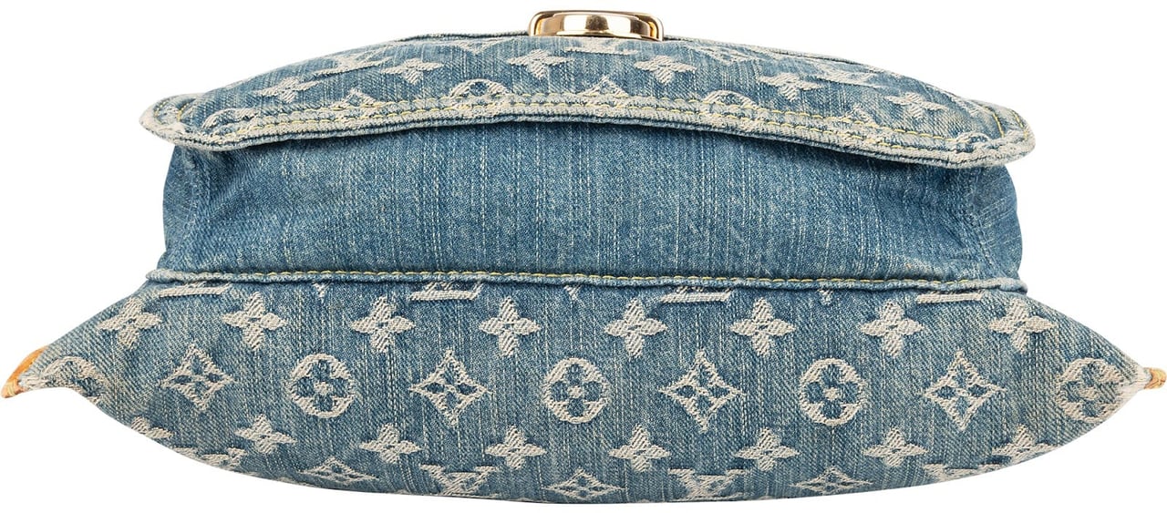 Louis Vuitton Louis Vuitton Monogram Denim Sac Plat Handbag Blauw
