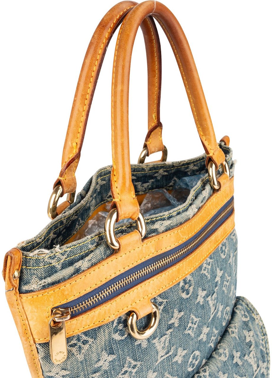 Louis Vuitton Louis Vuitton Monogram Denim Sac Plat Handbag Blauw