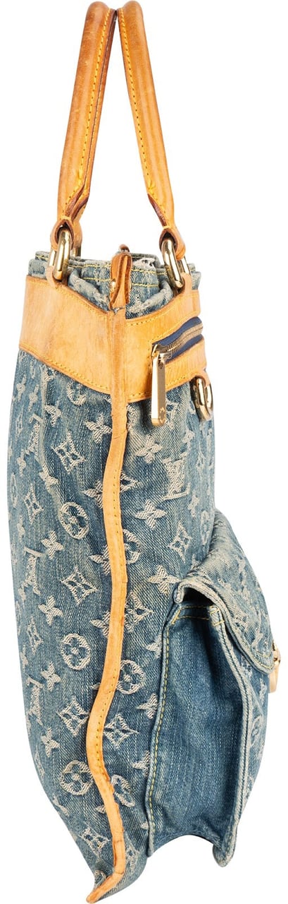 Louis Vuitton Louis Vuitton Monogram Denim Sac Plat Handbag Blauw