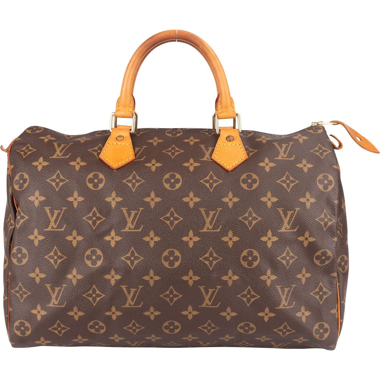 Louis Vuitton Louis Vuitton Monogram Canvas Speedy 35 Handbag Bruin