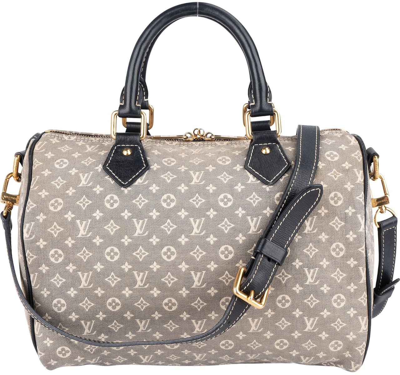 Louis Vuitton Louis Vuitton Monogram Mini Lin Speedy 25 Bandoulière Handbag Donkergrijs