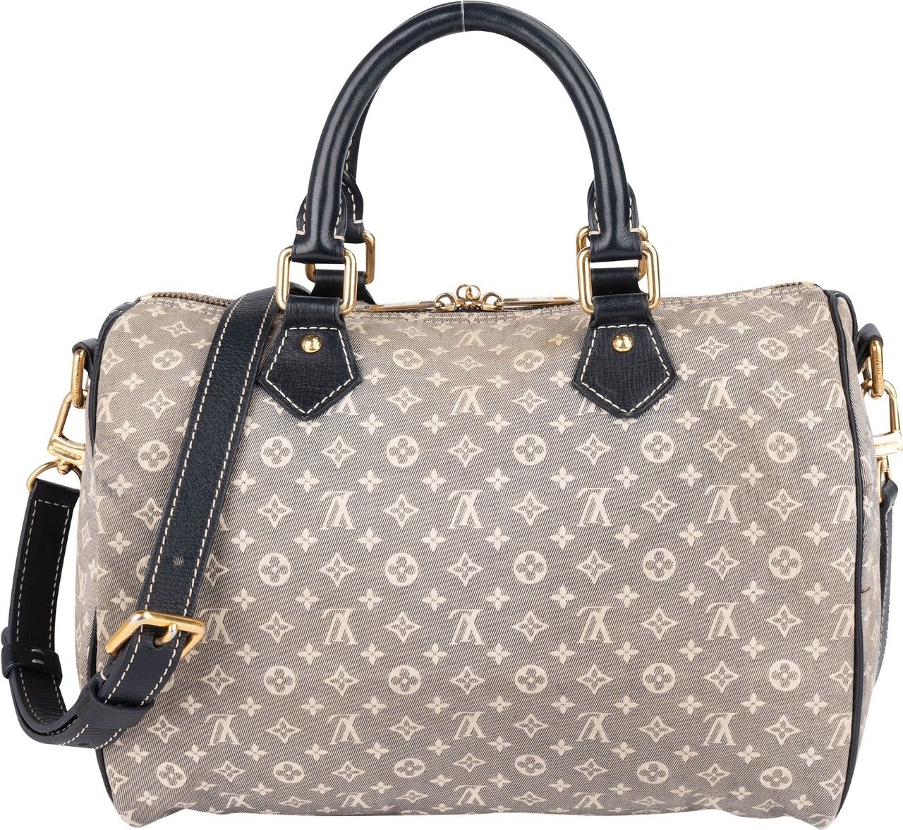 Louis Vuitton Louis Vuitton Monogram Mini Lin Speedy 25 Bandoulière Handbag Donkergrijs