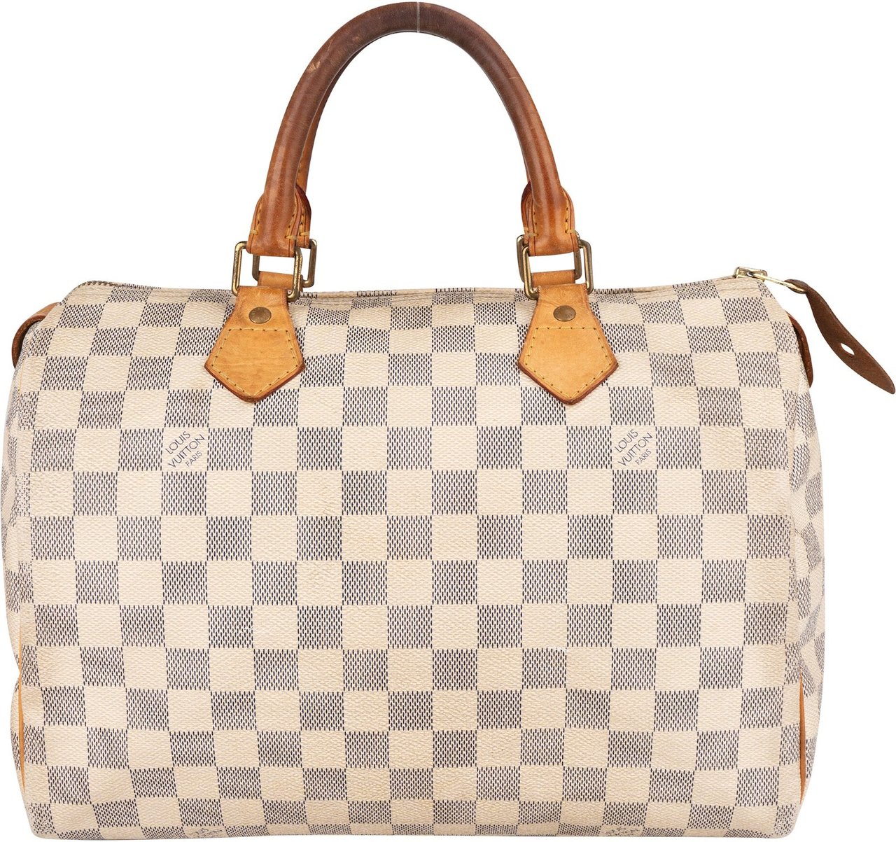 Louis Vuitton Louis Vuitton Monogram Damier Azur Speedy 30 Handbag Wit