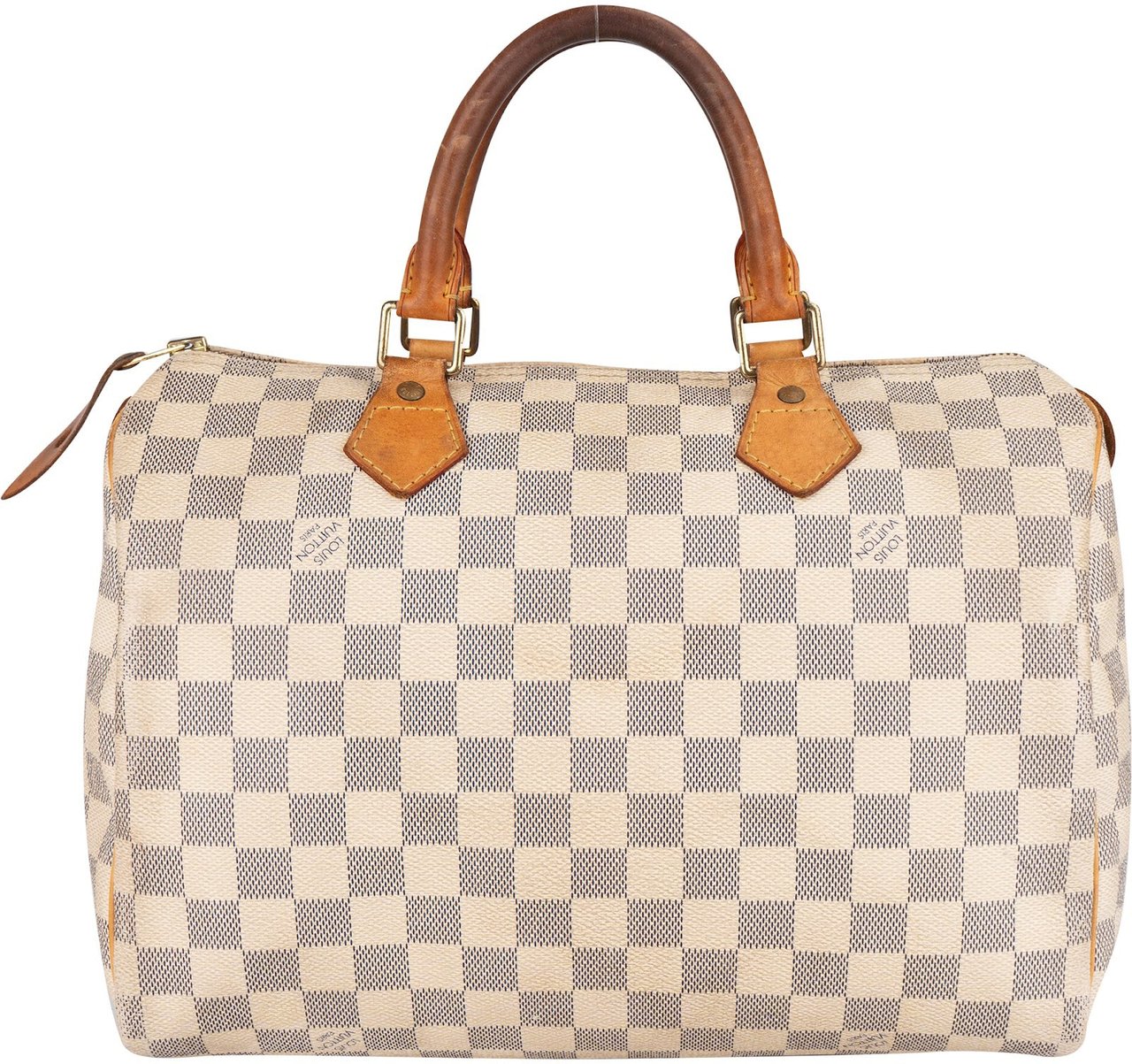 Louis Vuitton Monogram Damier Azur Speedy 30 Handbag Wit