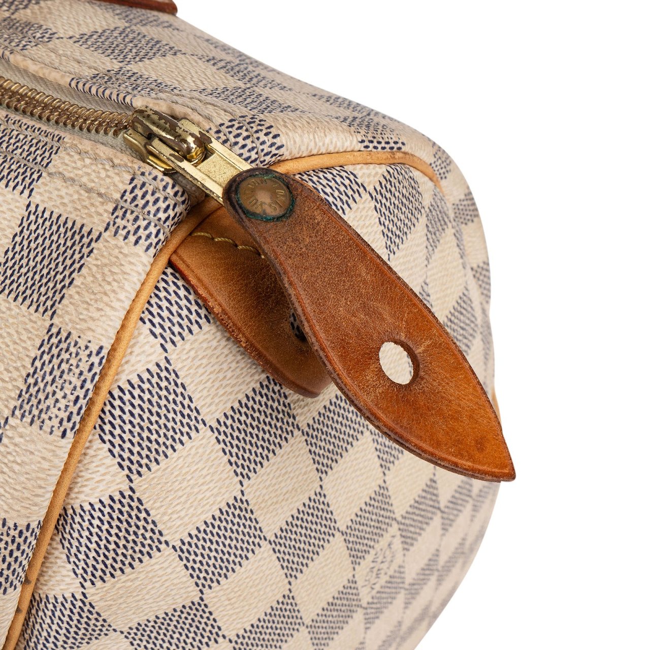 Louis Vuitton Monogram Damier Azur Speedy 30 Handbag Wit