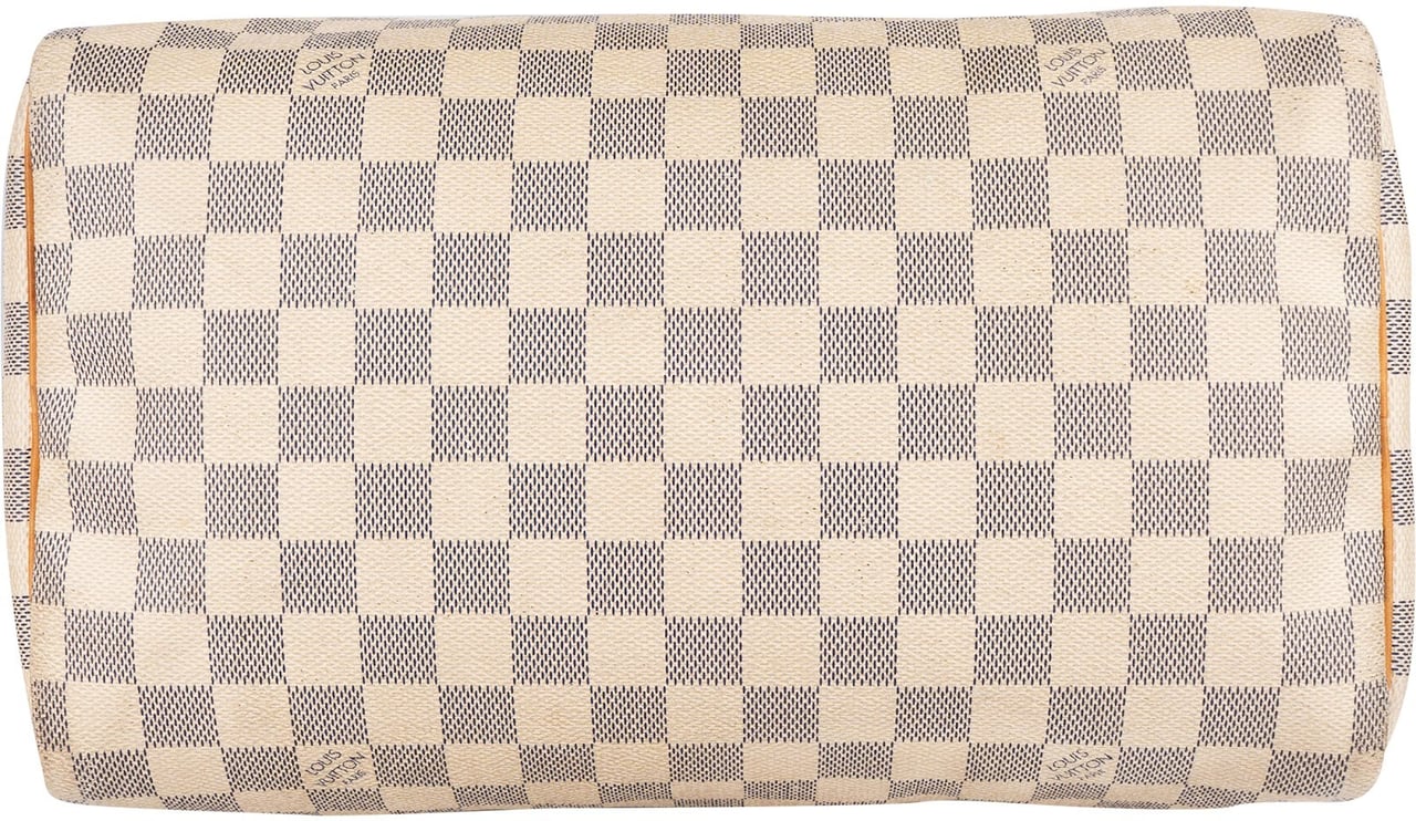 Louis Vuitton Monogram Damier Azur Speedy 30 Handbag Wit