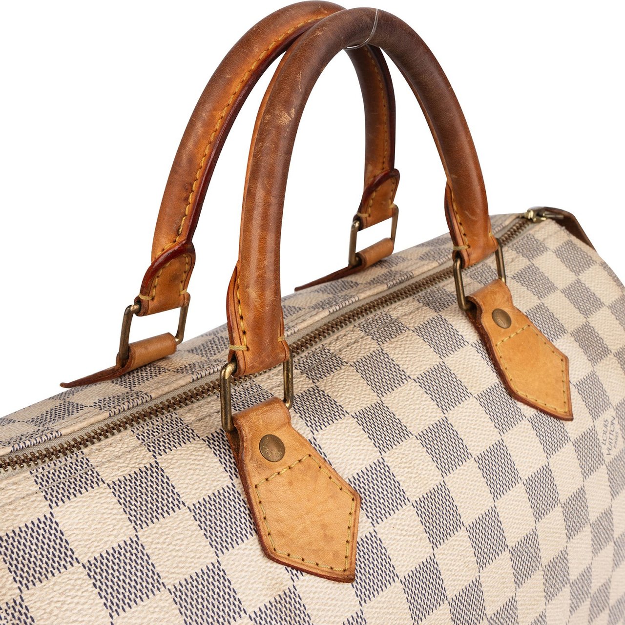 Louis Vuitton Monogram Damier Azur Speedy 30 Handbag Wit