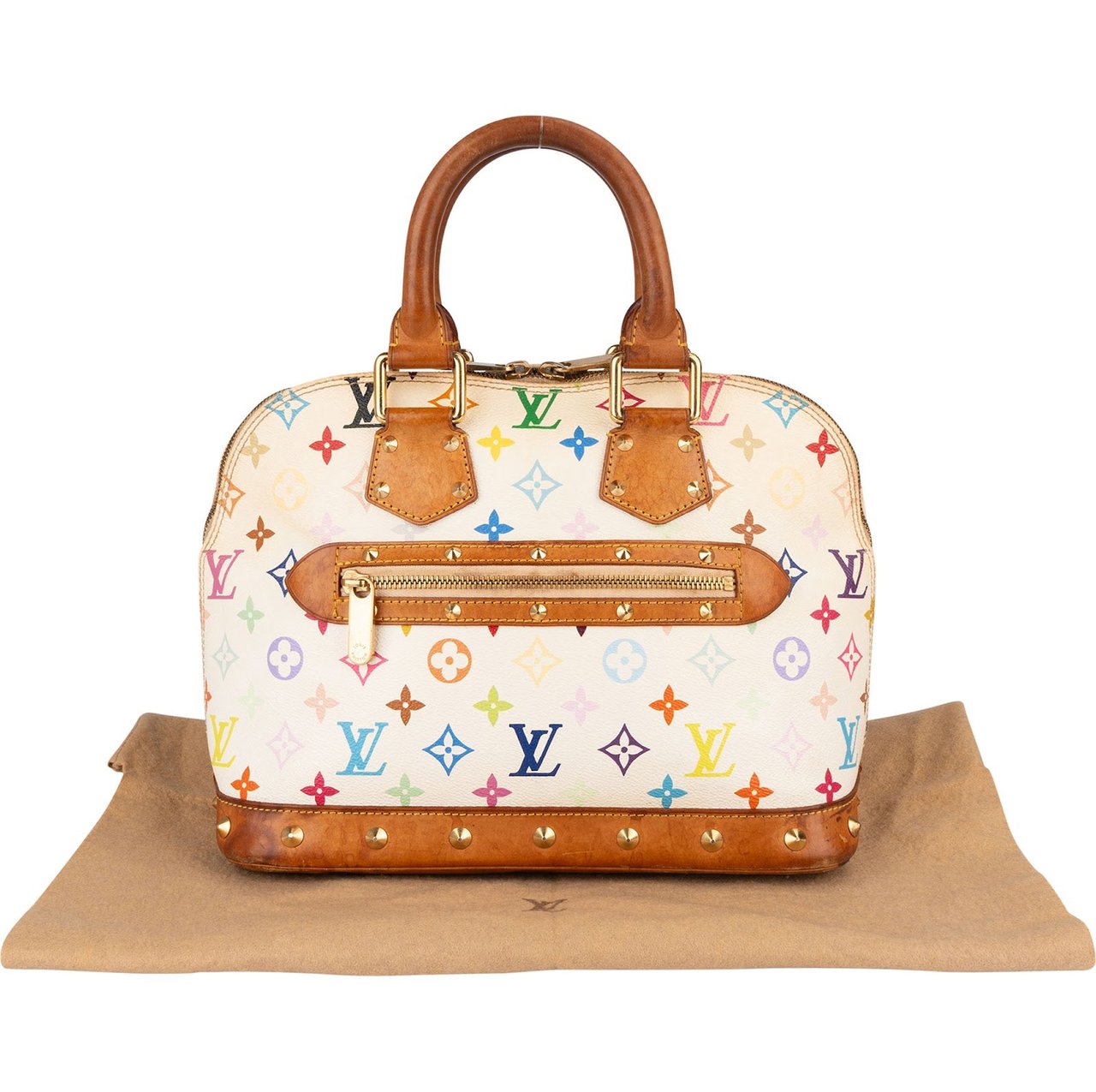 Louis Vuitton Monogram Murakami Multicolor Canvas Alma PM Handbag Wit