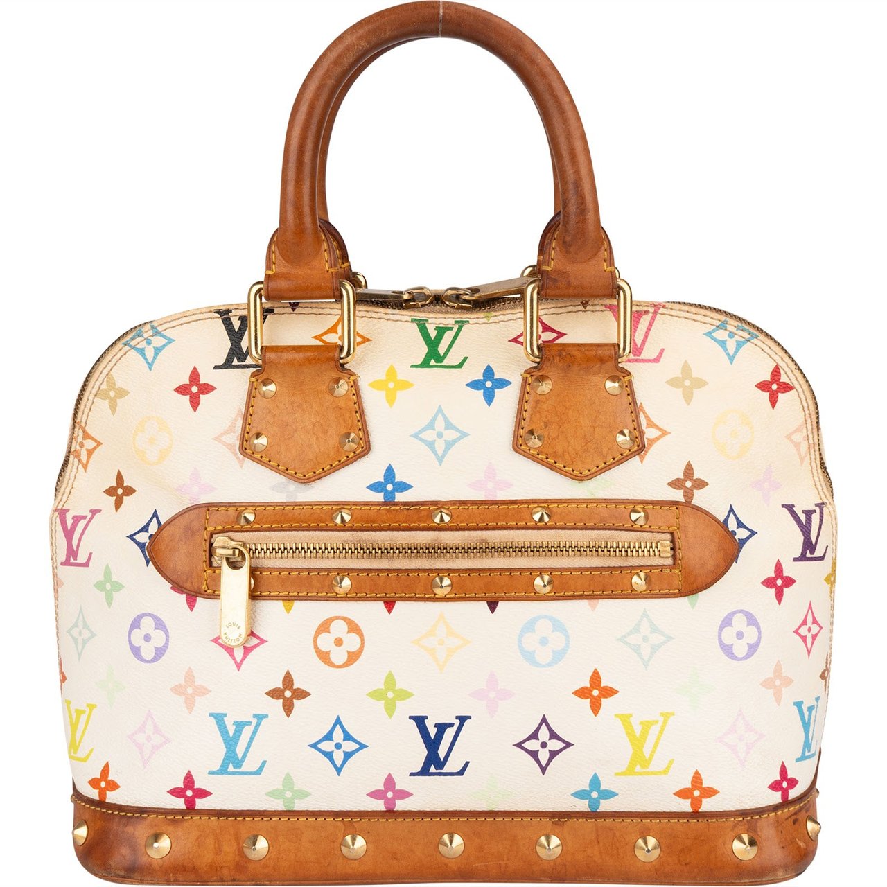 Louis Vuitton Monogram Murakami Multicolor Canvas Alma PM Handbag Wit