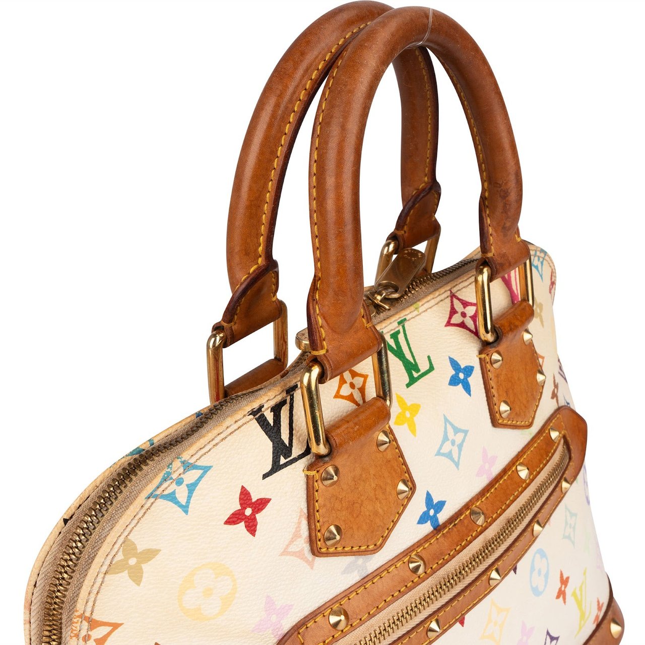 Louis Vuitton Monogram Murakami Multicolor Canvas Alma PM Handbag Wit