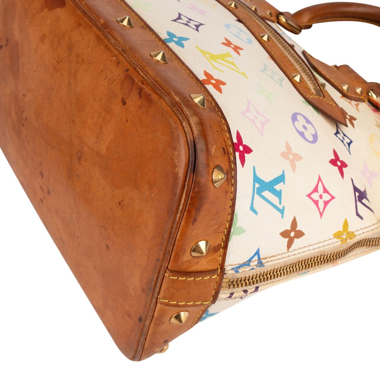 Louis Vuitton Monogram Murakami Multicolor Canvas Alma PM Handbag Wit