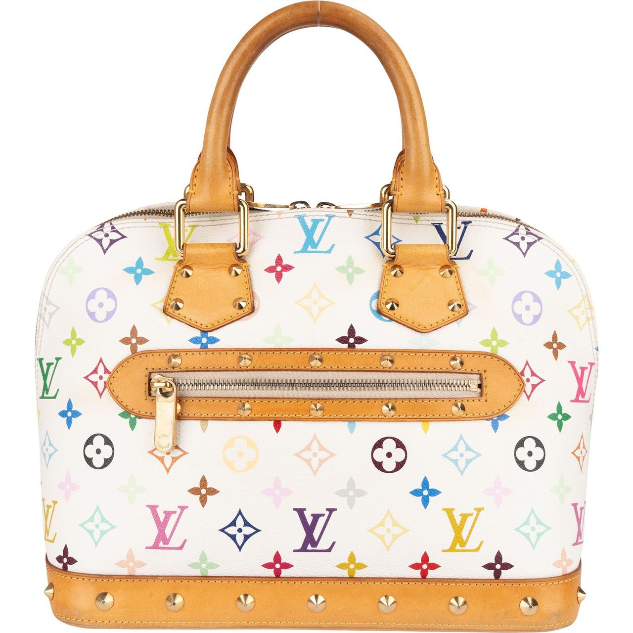 Louis Vuitton Monogram Murakami Multicolor Canvas Alma PM Handbag Wit